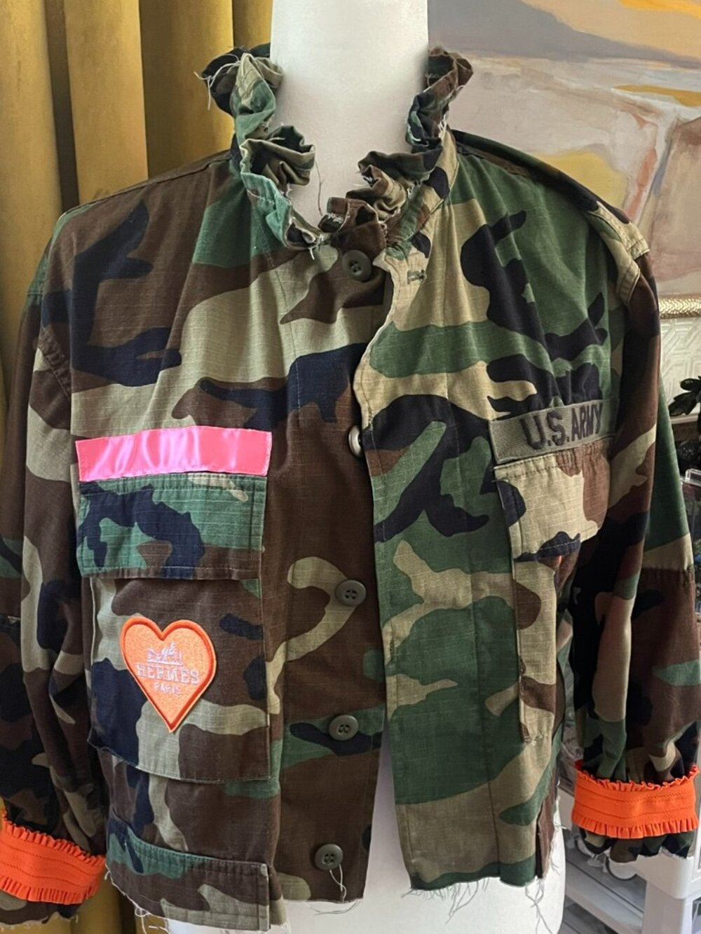 Custom made Hermes Inspired Camo jacket